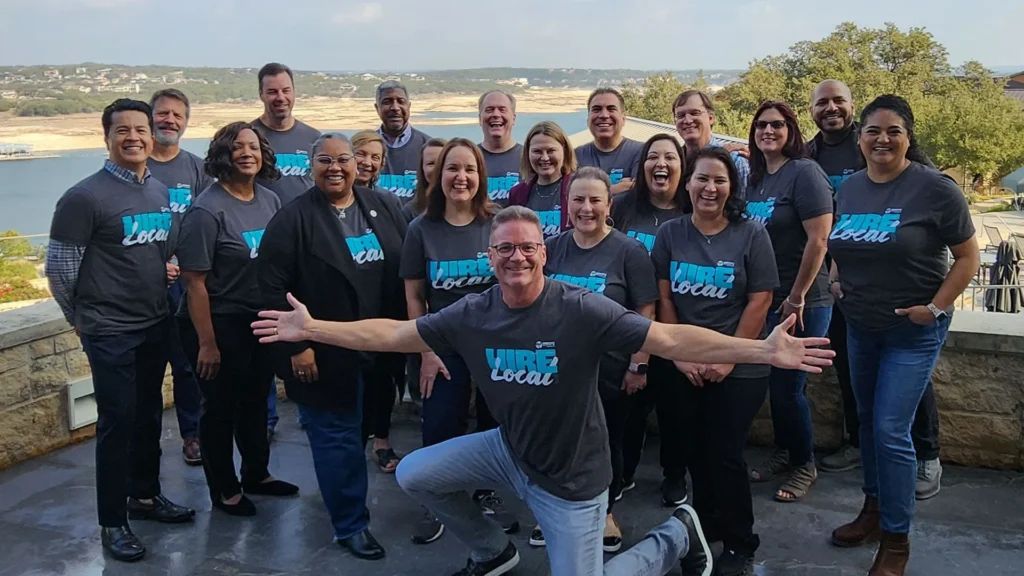 Workforce Solutions Capital Area team members gathered outside for a group photo