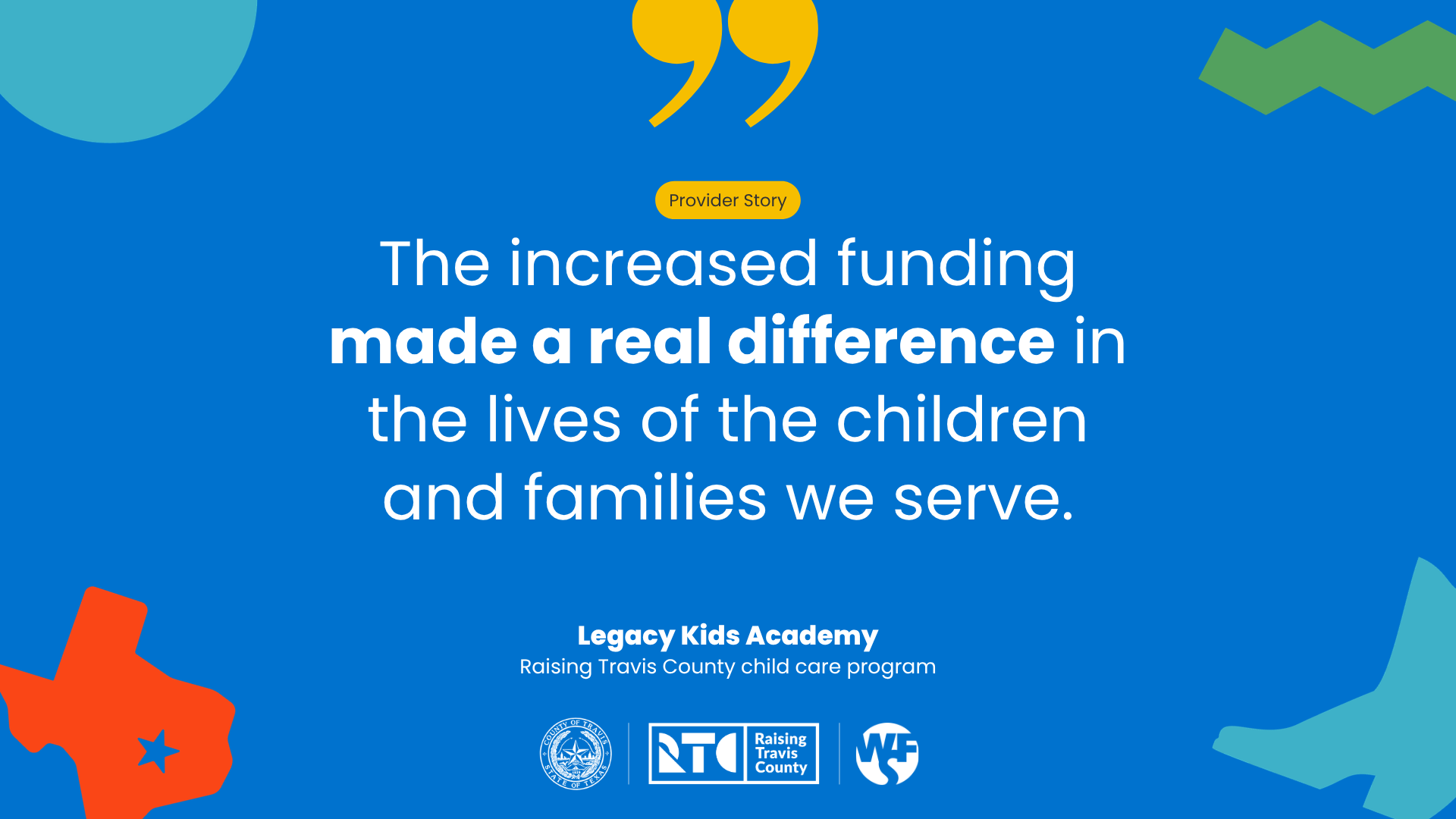 Provider Story: Legacy Kids Academy on the Impact of Raising Travis County